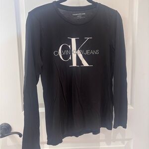 Calvin Klein Jeans Black Crew Neck long sleeve Tee